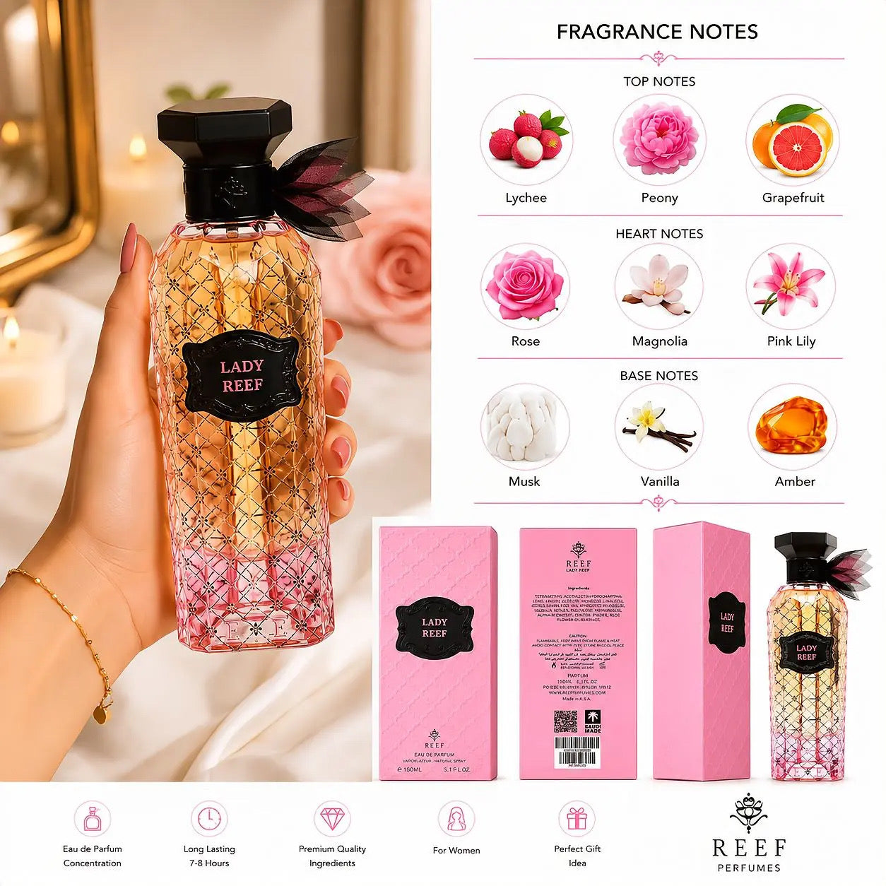 Lady Reef Arabian Perfume – 150 ML