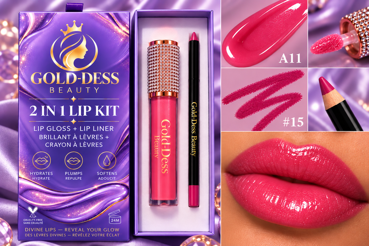 Gold-Dess Beauty – Divine Lips 2-in-1 Lip Kit