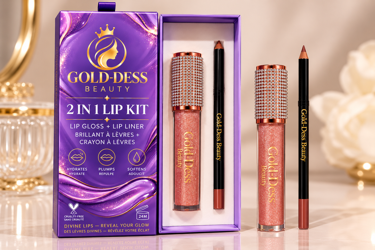 Gold-Dess Beauty – Divine Lips 2-in-1 Lip Kit