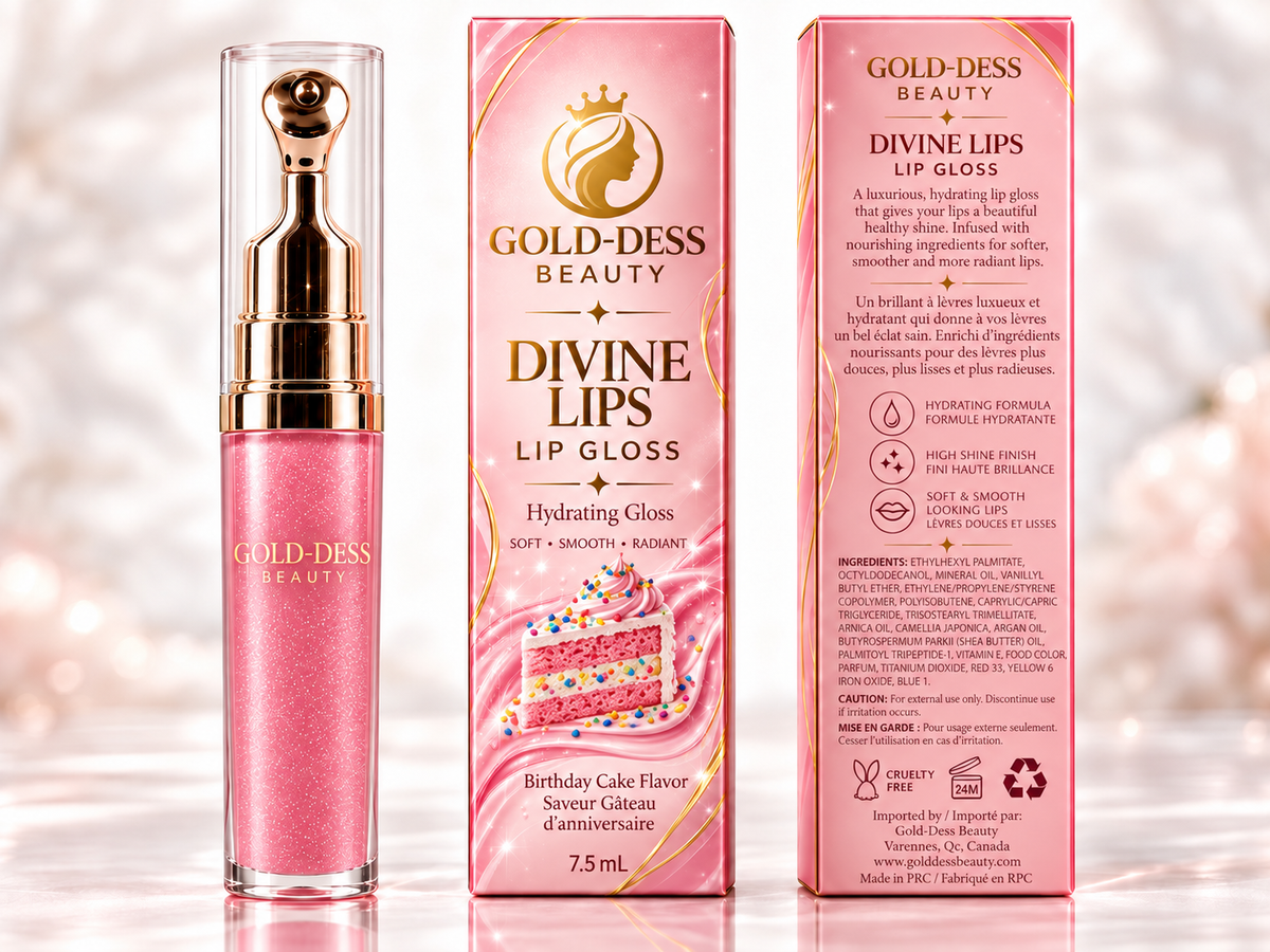 Divine Lips Lip Gloss – 7 Flavors
