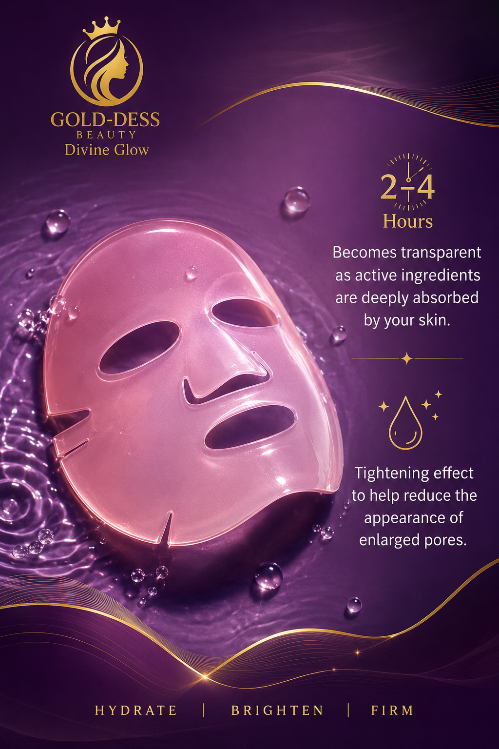 Divine Glow PDRN Pink Collagen Hydrogel Mask