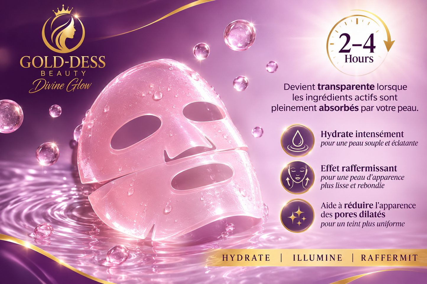 Divine Glow PDRN Pink Collagen Hydrogel Mask