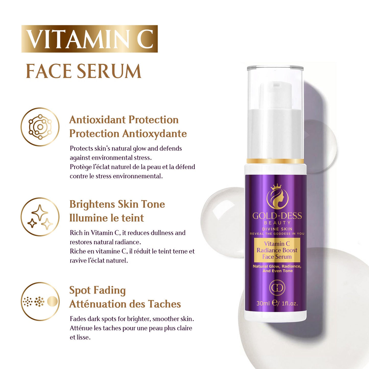 DIVINE GLOW COLLECTION Vitamin C - 5 Essential Products + Gold-Dess Signature Bag