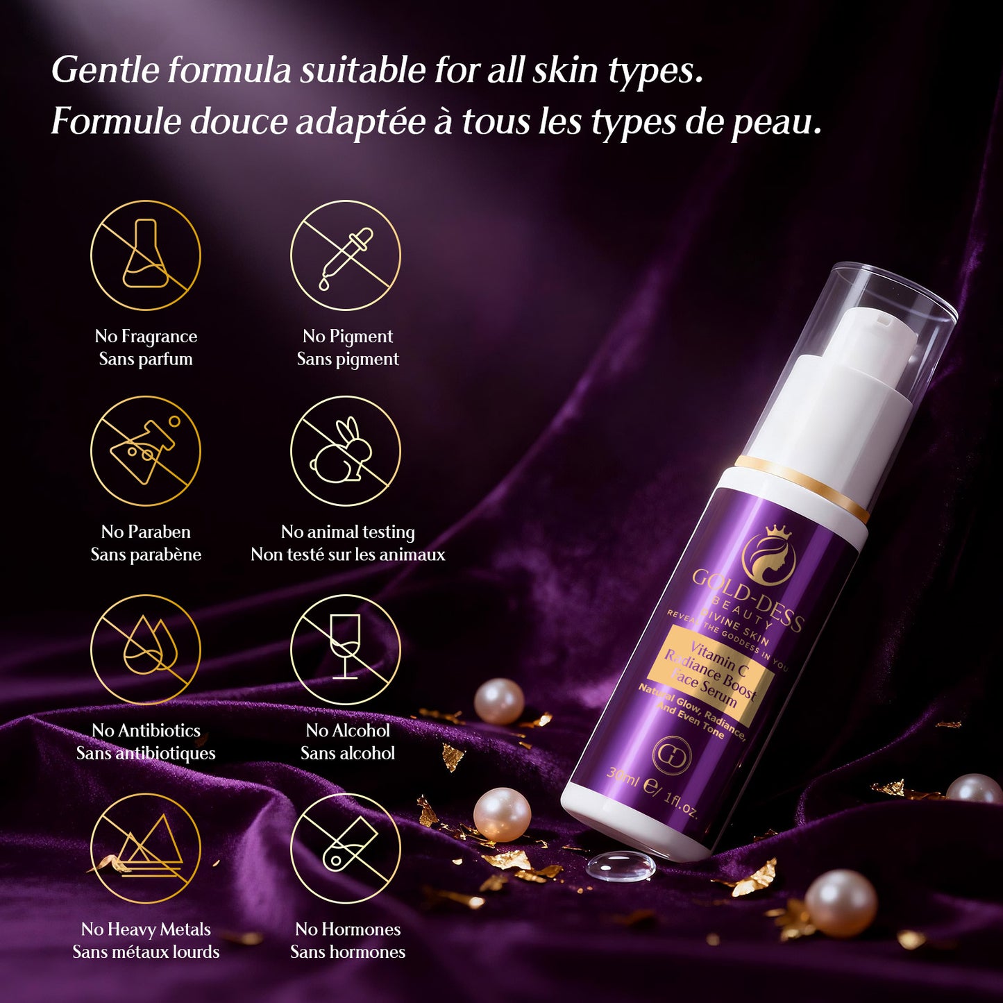 DIVINE GLOW COLLECTION Vitamin C - 5 Essential Products + Gold-Dess Signature Bag