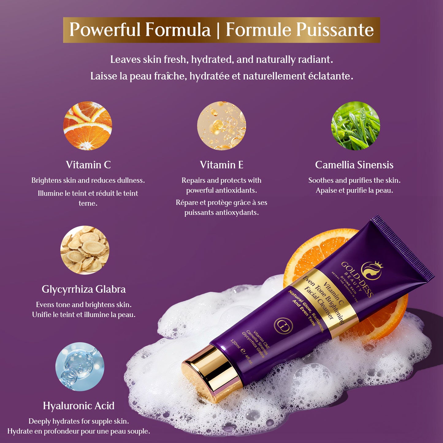 Vitamin C Even Tone Brightening Facial Cleanser – 120 ML