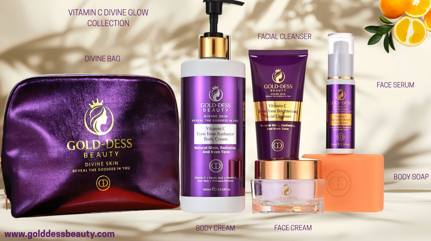 Luxury Cosmetic Bag – Purple & Gold